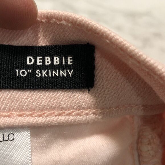 Veronica Beard Debbie Ankle Skinny High Rise Jeans 27 Button Fly Pink Stretch - Picture 9 of 14
